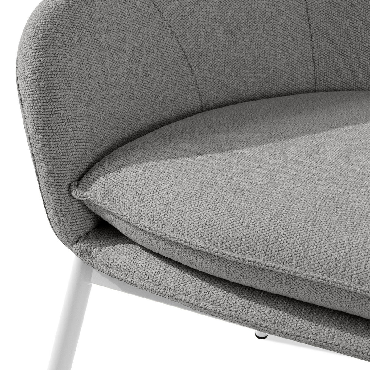 GARTENSOFA SOLIS Loungesofa, - Grau, Textil/Metall (118/76/66cm) - KONSIMO®