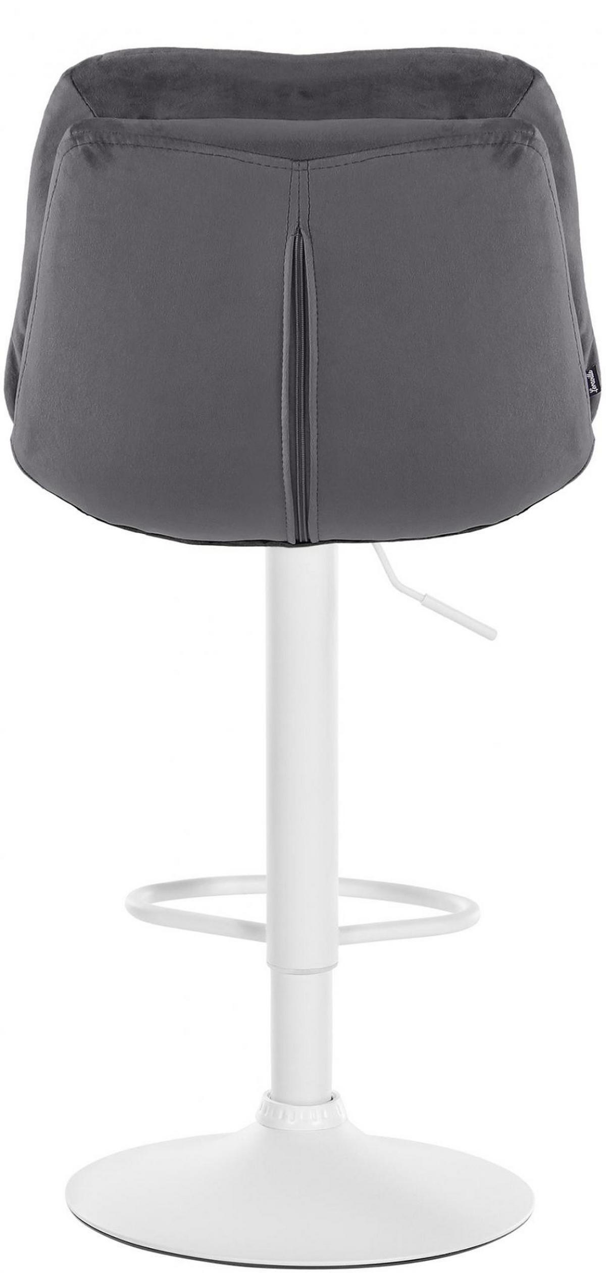 BARHOCKER Samt dunkelgrau - Dunkelgrau/Schwarz, Textil (46/94/54cm) - CLP