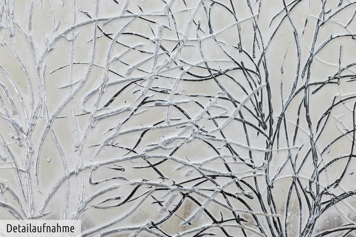 ACRYLBILD HANDGEMALT 120/60 cm - Beige/Weiß, Holz/Textil (1.6/60cm) - KUNSTLOFT