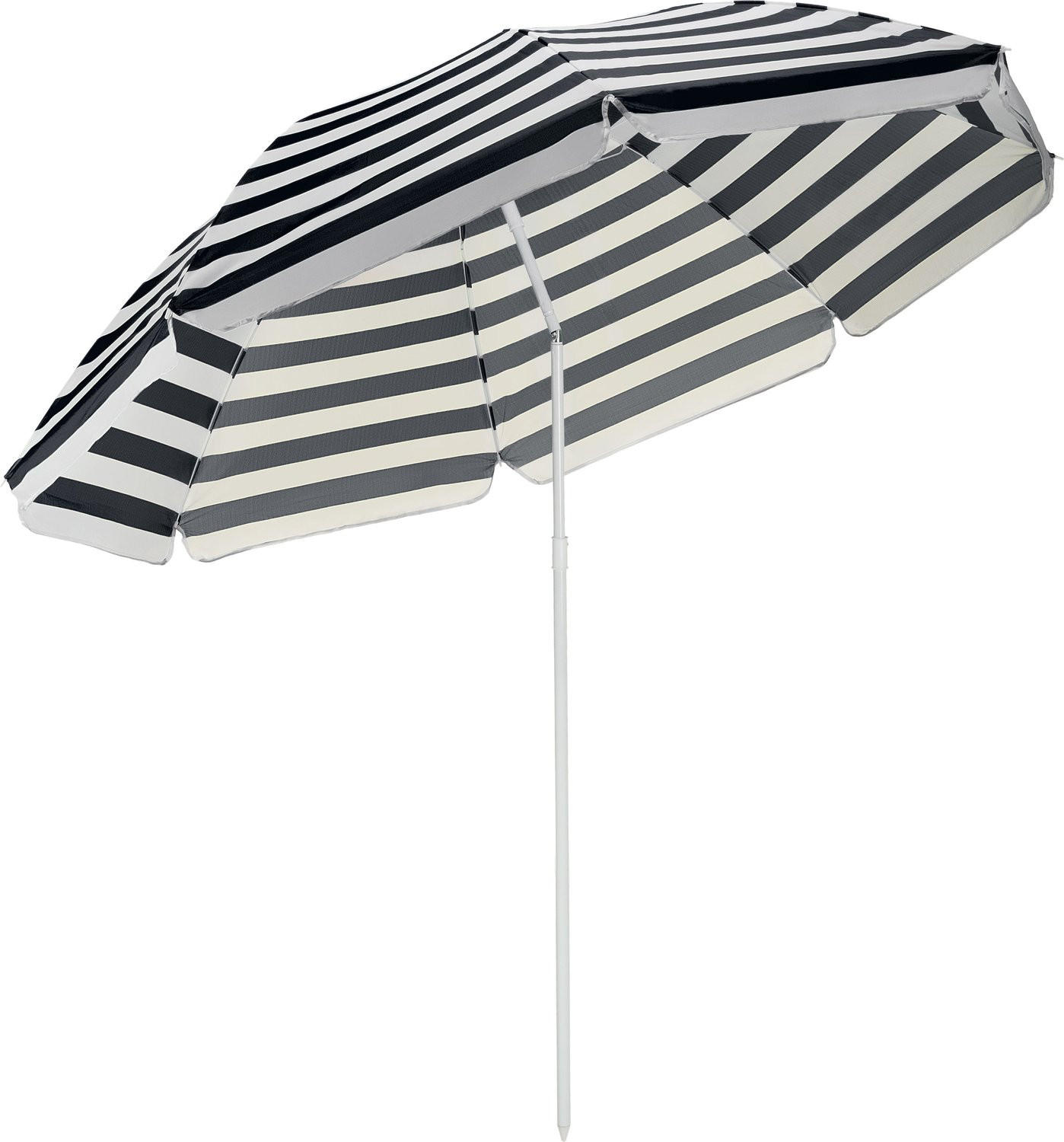 STRANDSCHIRM 200 cm, Höhenverstellbar - Weiß/Dunkelblau, Textil (200/200cm) - Outtec