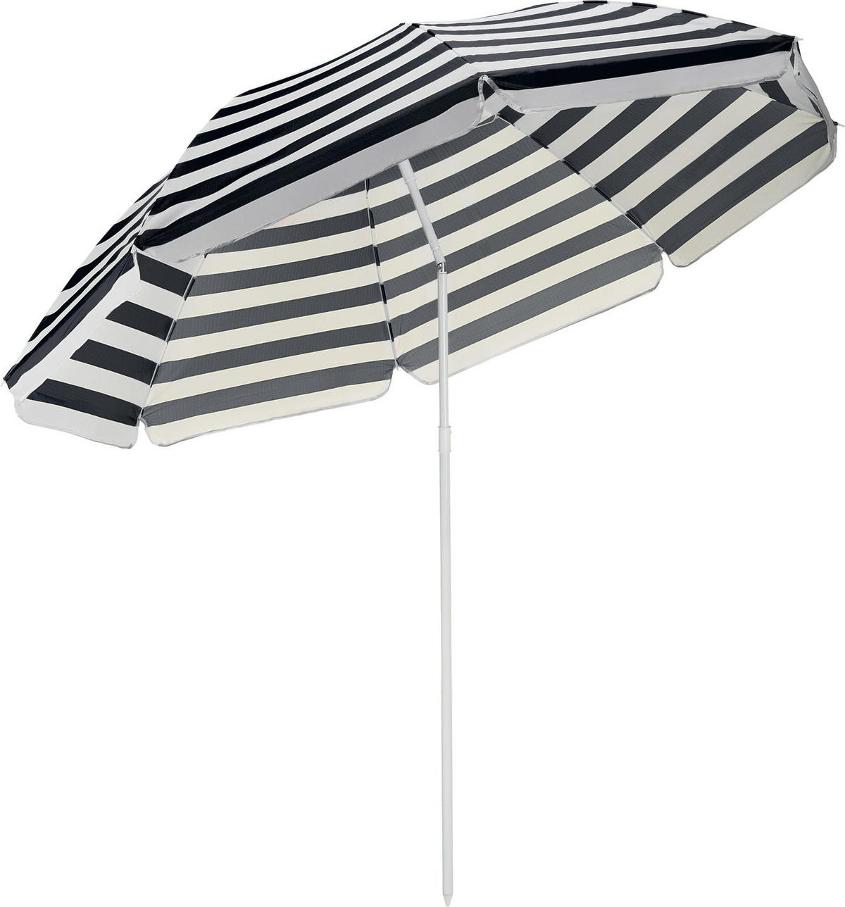 STRANDSCHIRM 200 cm, Höhenverstellbar - Weiß/Dunkelblau, Textil (200/200cm) - Outtec