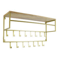 KLEIDERABLAGE Petri Gold - Goldfarben, Metall (100/57/30cm) - LOFT42