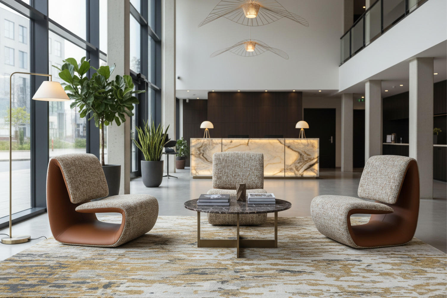 LOUNGESESSEL HAZEL Beige Kunstleder, Webstoff - Beige/Schwarz, Kunststoff/Textil (67/79/89cm) - KAWOLA