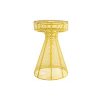 BEISTELLTISCH Cuerda Corcho - Gelb - 30,5/30,5/46,5 cm - Gelb, Metall (30/30/46cm) - Leitmotiv