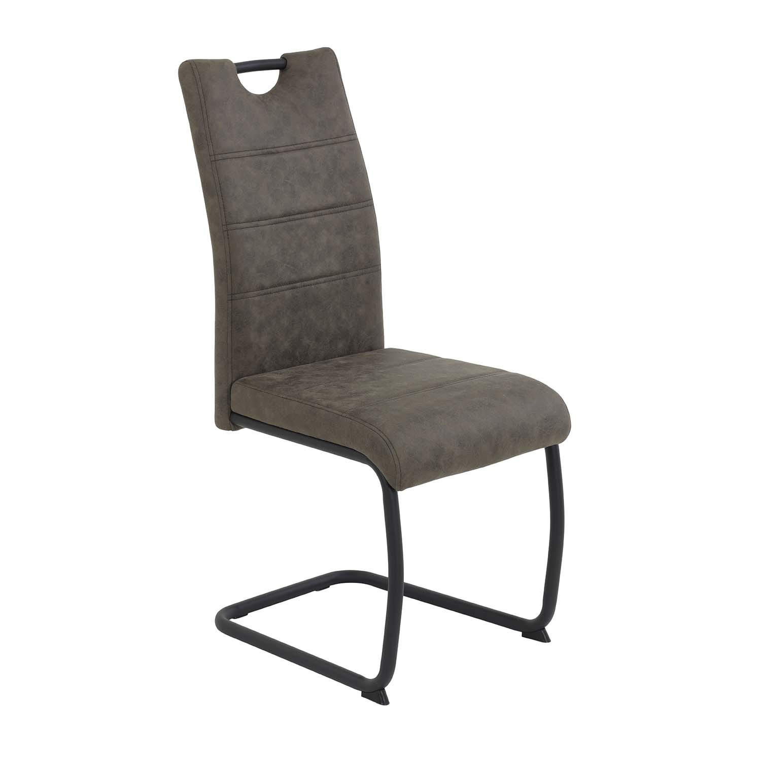 SCHWINGSTUHL Dunja - Vintage Braun - Schwarz/Braun, Textil/Metall (43/98/58cm) - Hela Vertriebs GmbH