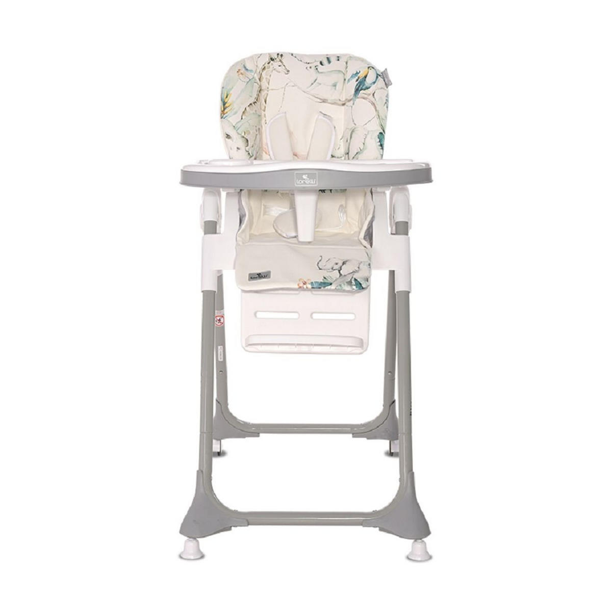 KINDERHOCHSTUHL Felicita weiß faltbar, verstellbar, 5-Punkt-Gurt, 2 Räder - Weiß, Kunststoff (54/105/78cm) - Lorelli