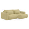 ECKSOFA mit Schlaffunktion Strukturstoff Stoff Gelb - Currygelb/Gelb, Kunststoff/Textil (240/149cm) - Makamii