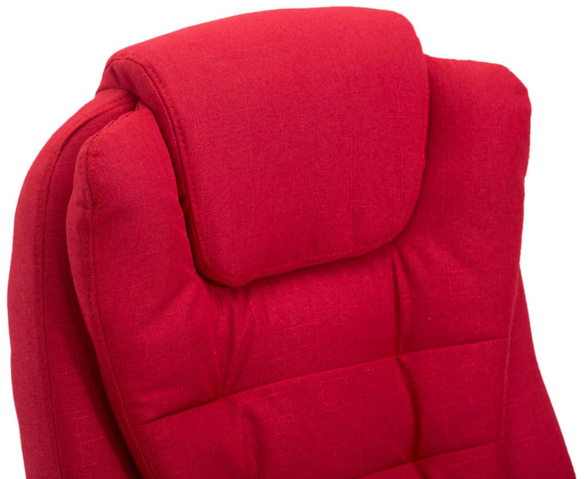 CHEFSESSEL Stoff Rot - Chromfarben/Rot, Textil/Metall (69.5/113/78cm) - CLP