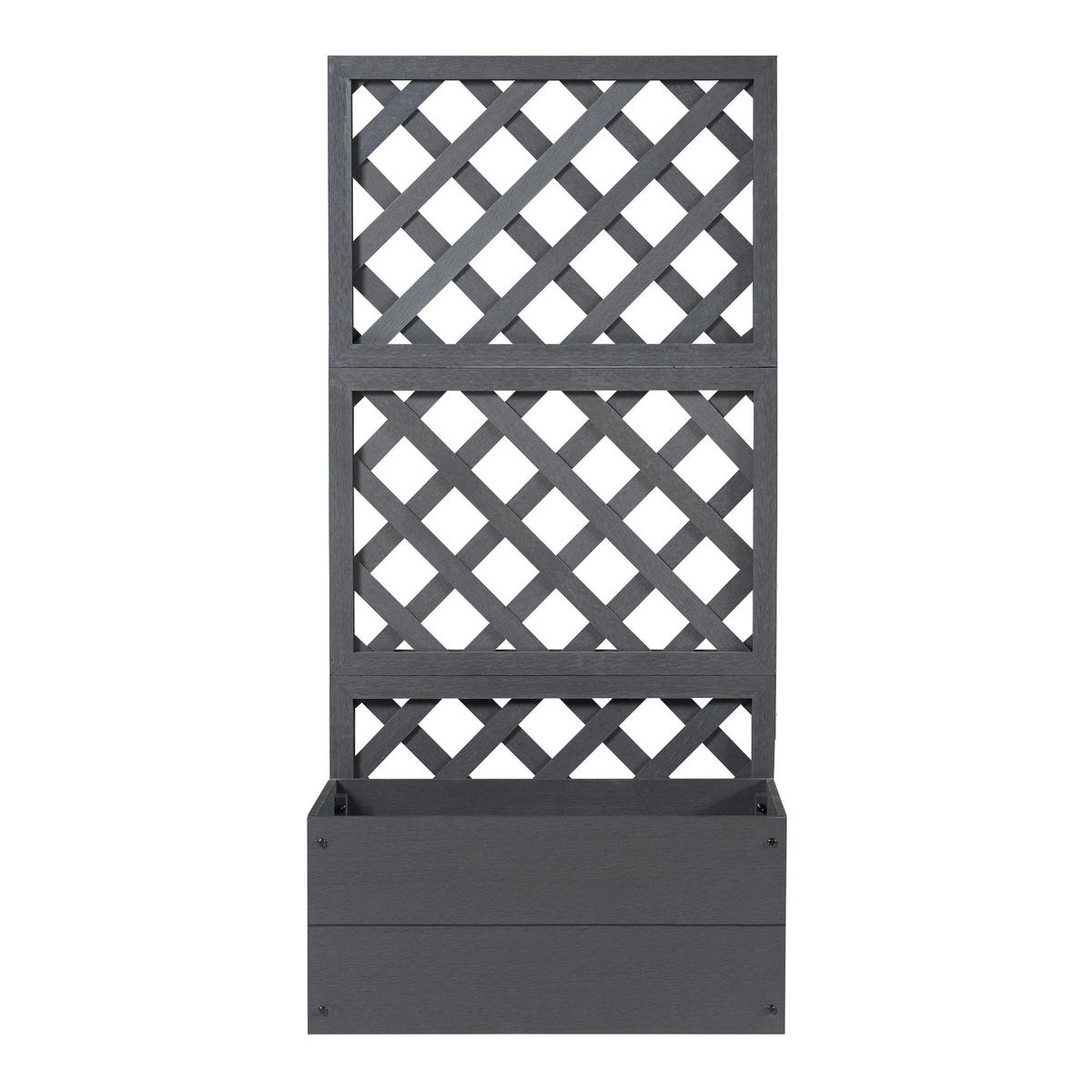 BLUMENKASTEN Amstelveen - Grau, Kunststoff (65/135/30cm) - [en.casa]