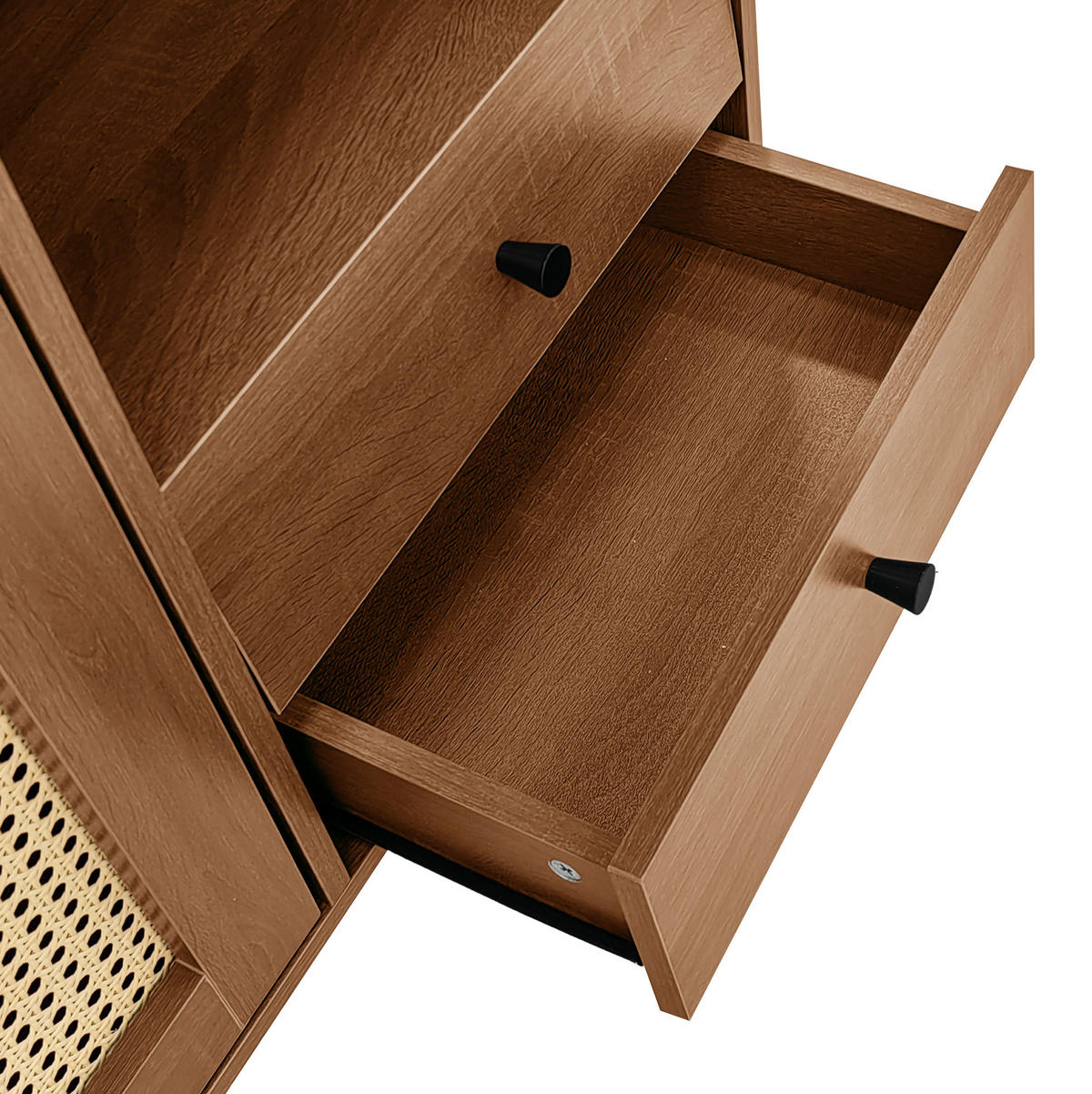 SIDEBOARD 130/40/75.5 cm Holzfarbe aus Spanplatte mit Rattantüren - Eichefarben, Holzwerkstoff (40/75.5/130cm) - OKMYHOME