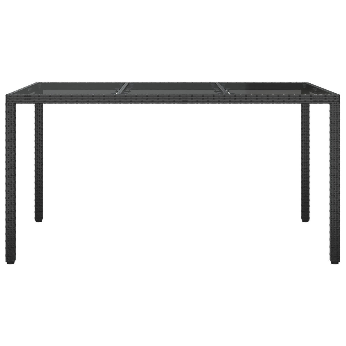 GARTENTISCH Roth 90/75.5/150 cm - Schwarz, Naturmaterialien (90/150/75.5cm) - ZMH