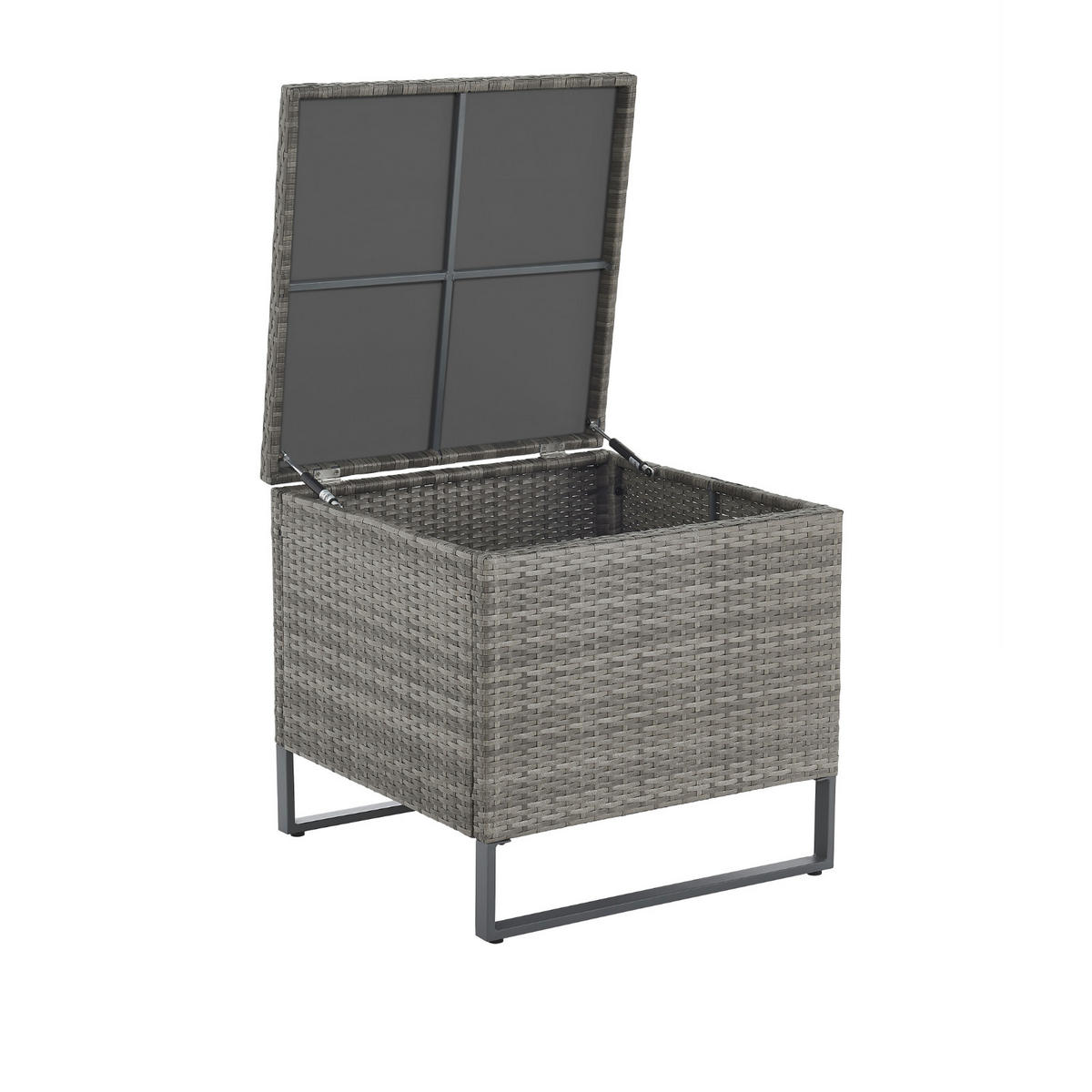RATTANLOUNGE KANSAS Grau - Grau, Kunststoff - SVITA