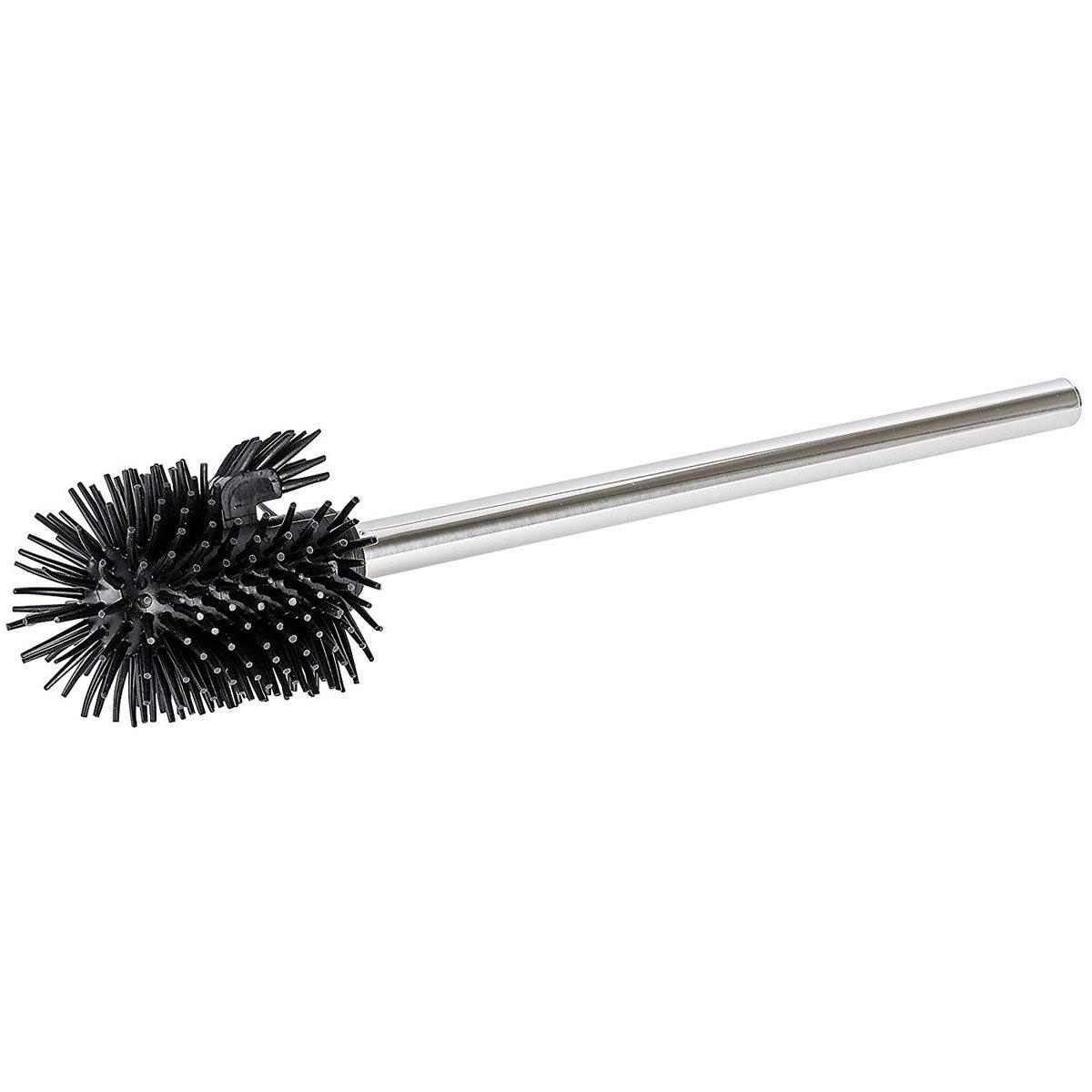 SILIKON-WC-BÜRSTE 7,5/7,5/35 cm - Silberfarben, Kunststoff (7.5/35/7.5cm) - Wenko