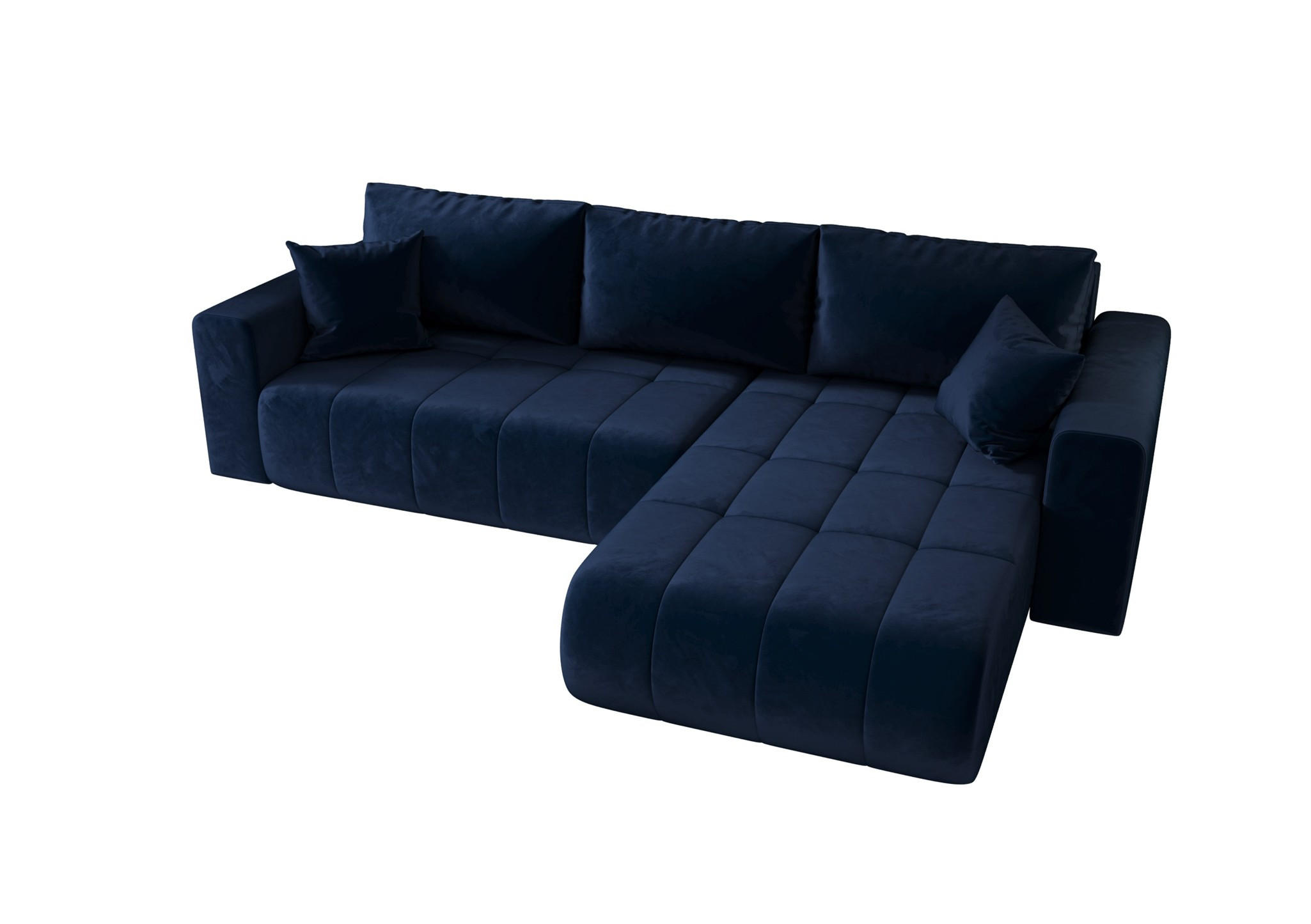 ECKSOFA Camila - Dunkelblau, Holzwerkstoff/Textil (280/185cm) - Fun Möbel