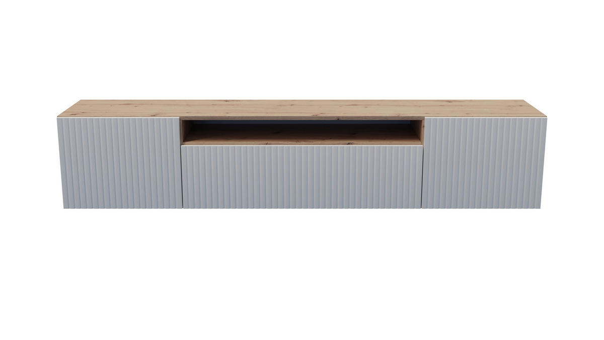 LOWBOARD TILO-W - 200 x 40 x 41 cm - Eiche Artisan/Weiß, Holzwerkstoff (200/40/41cm) - ALTDECOR