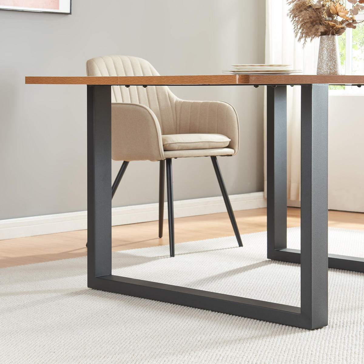 TISCHGESTELL-SET 2 TLG. Makers - Schwarz, Metall (100/72/10cm) - [en.casa]