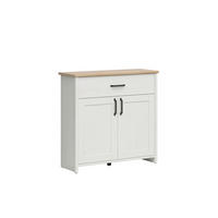 SIDEBOARD Aksel Weiß und Holz - Weiß, Holzwerkstoff (102/99/37cm) - Petits-meubles