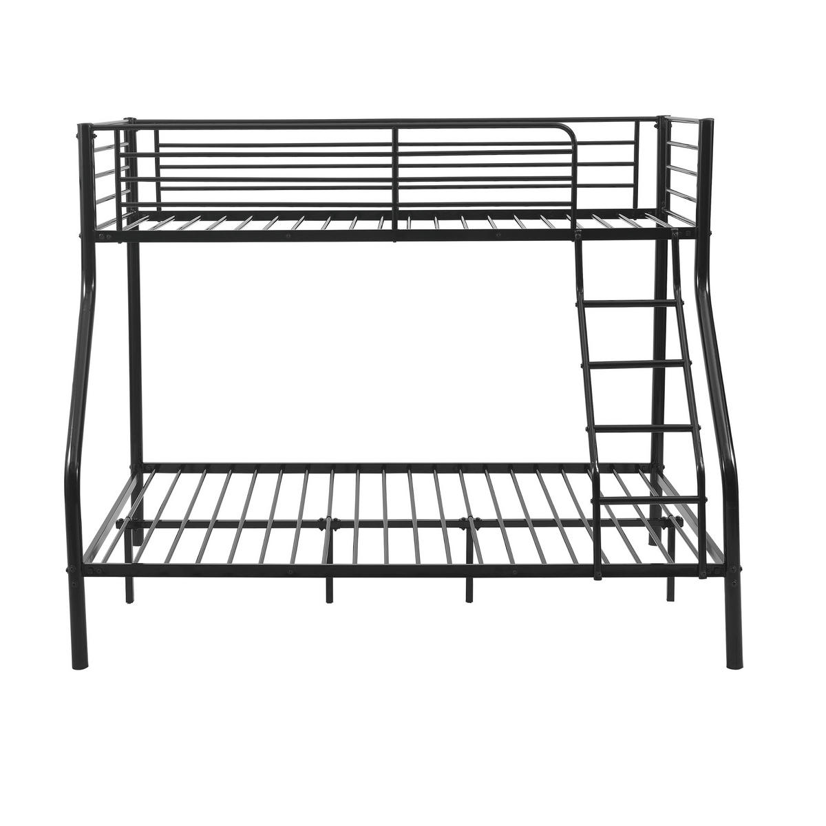 ETAGENBETT Sortland mit Matratze - Schwarz, Textil/Metall (140/200cm) - [neu.haus]