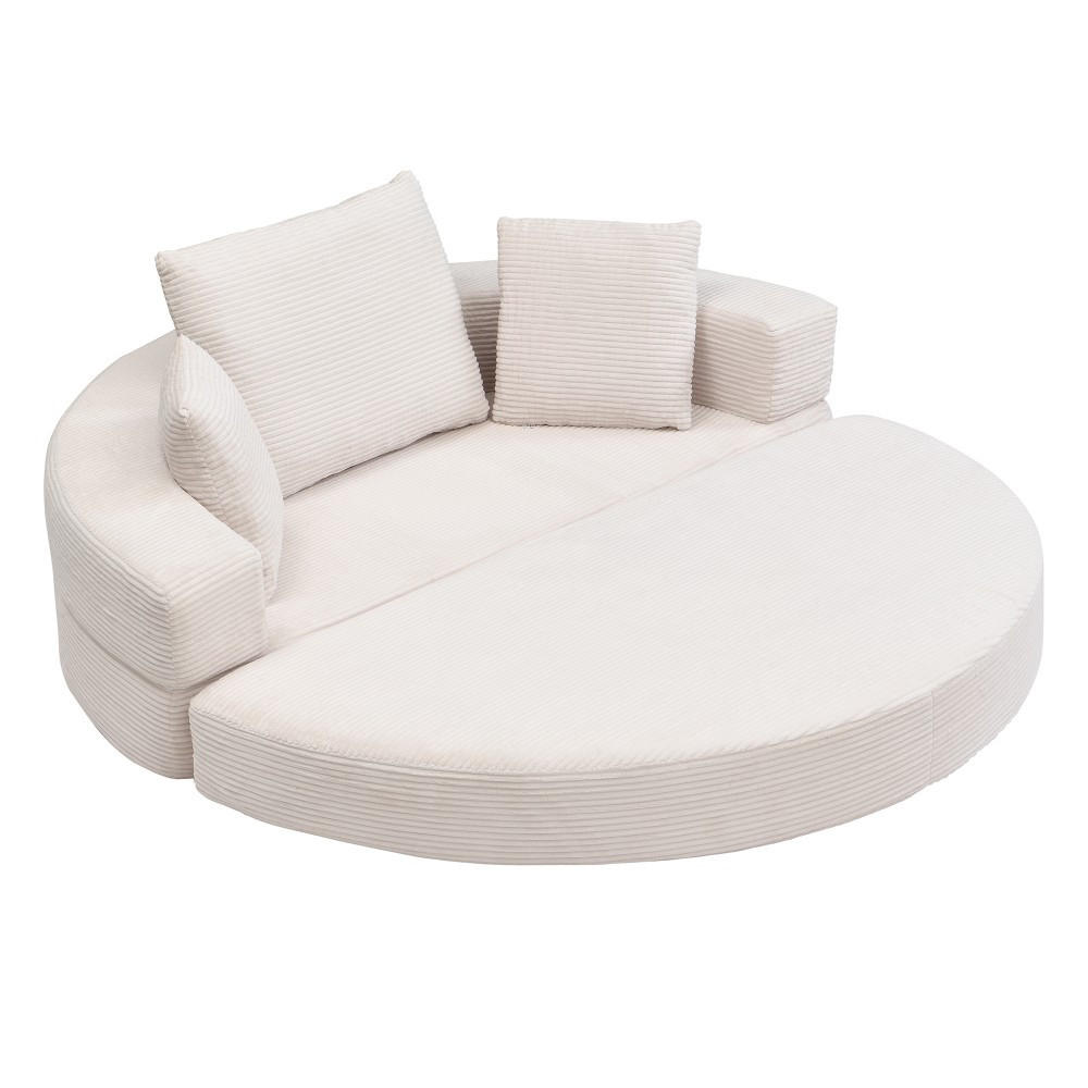 KLAPPSOFABETT 2-in-1 Sofa und Bett 173/176/40 cm - Beige, Textil (176/40/173cm)