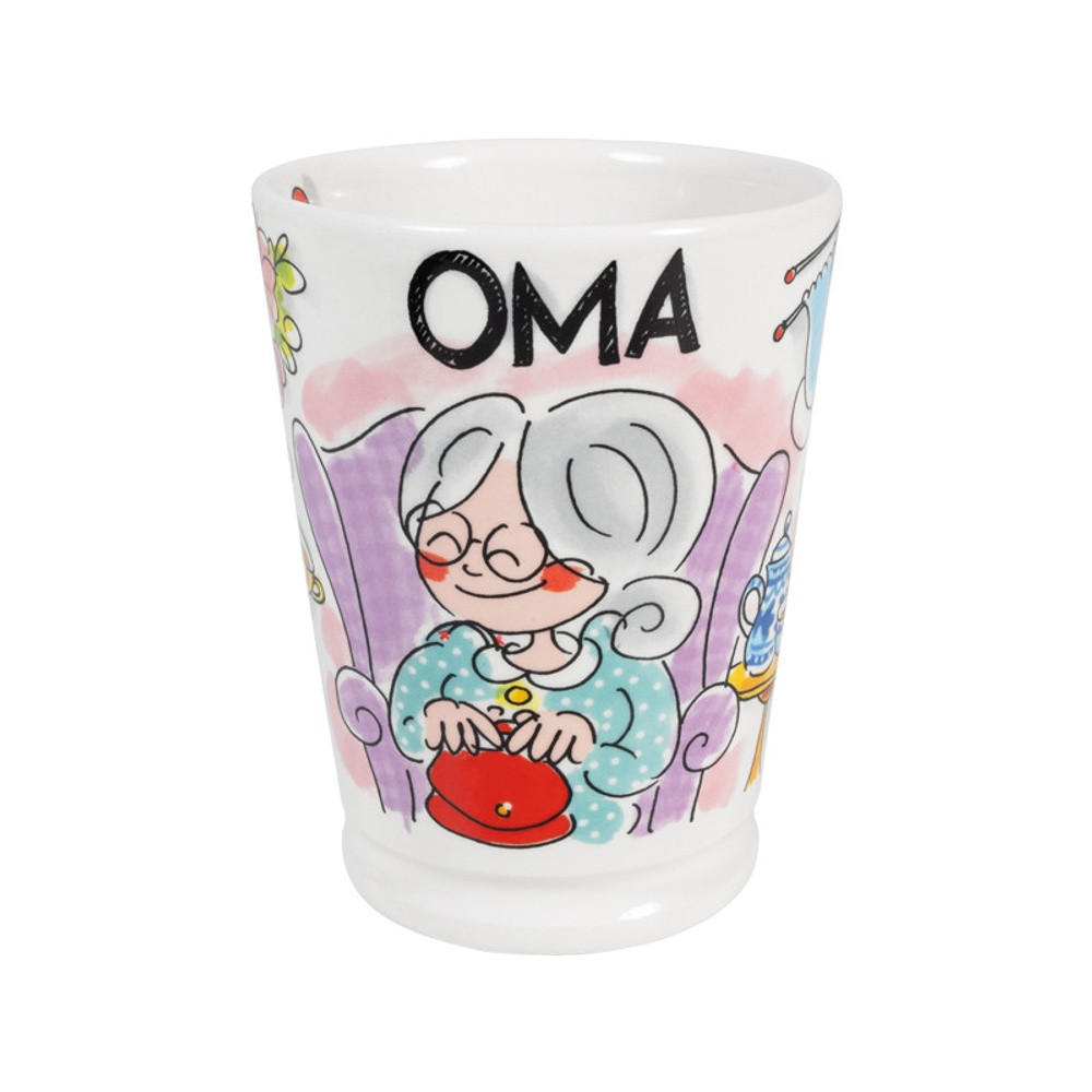 MAZAGRAN-BECHER Oma in Bunt - 500 ml - Multicolor, Keramik (0.5L) - Blond Amsterdam