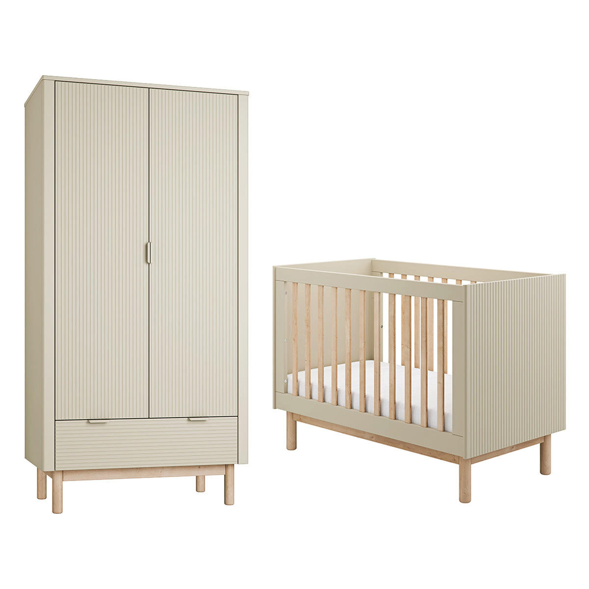 SOBA ZA BEBE 2-dijelniMiloo Šampanjac - bež, drvni materijal (123.5/87.5/66cm) - Petits-meubles