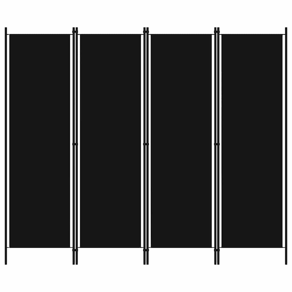 vidaXL Raumteiler Schwarz 200x180x200 cm
