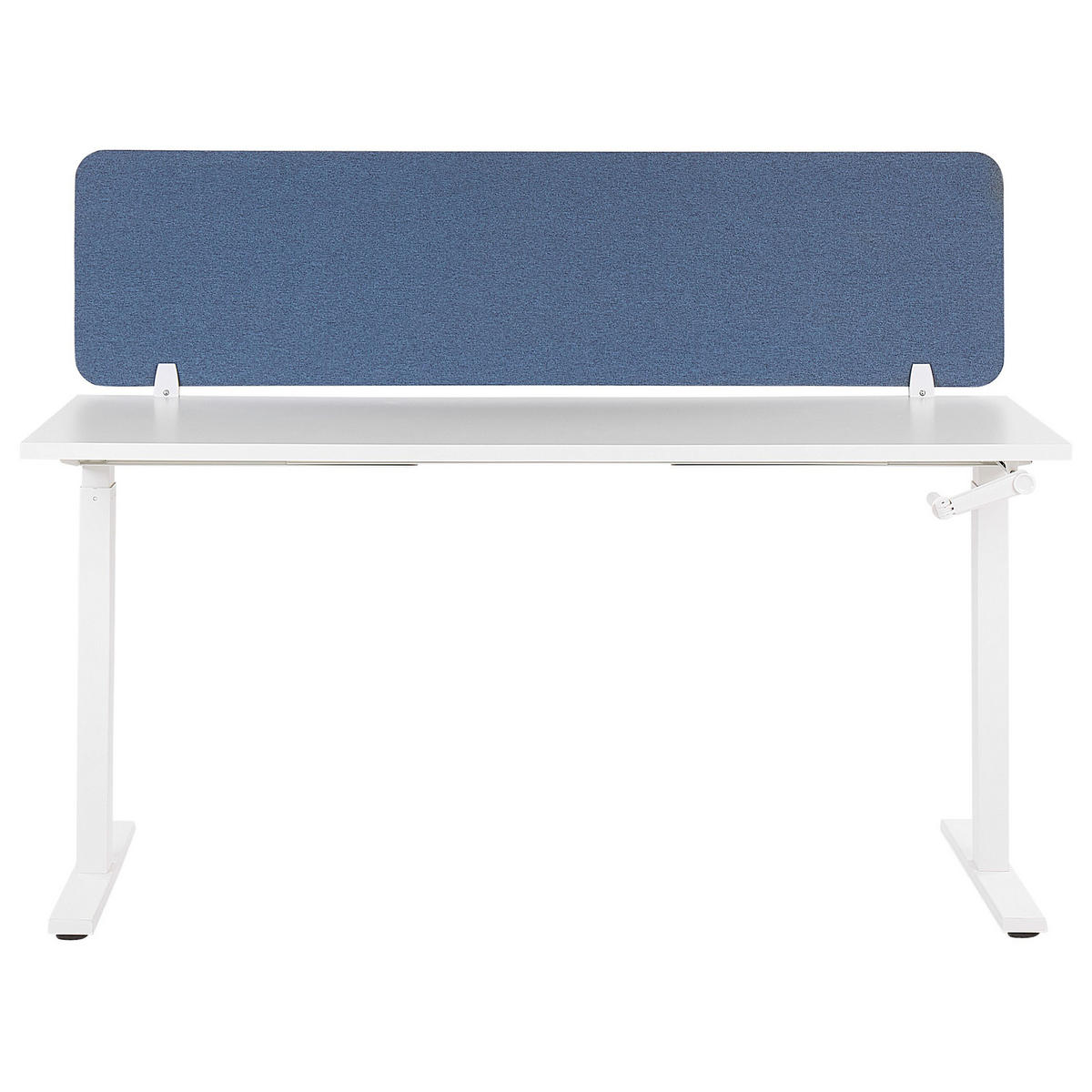 SCHREIBTISCHTRENNWAND 160 x 40 cm Blau Wally - Blau, Textil (160/40/2cm) - Beliani