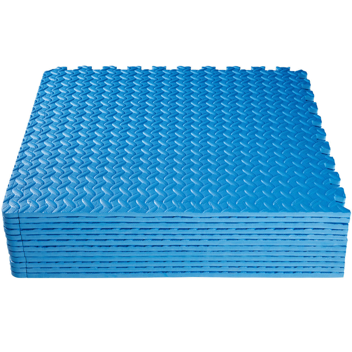 SCHUTZMATTENSET ,leichte Reinigung und flexibel erweiterbar,blau - Blau, Kunststoff (124/307cm) - tectake