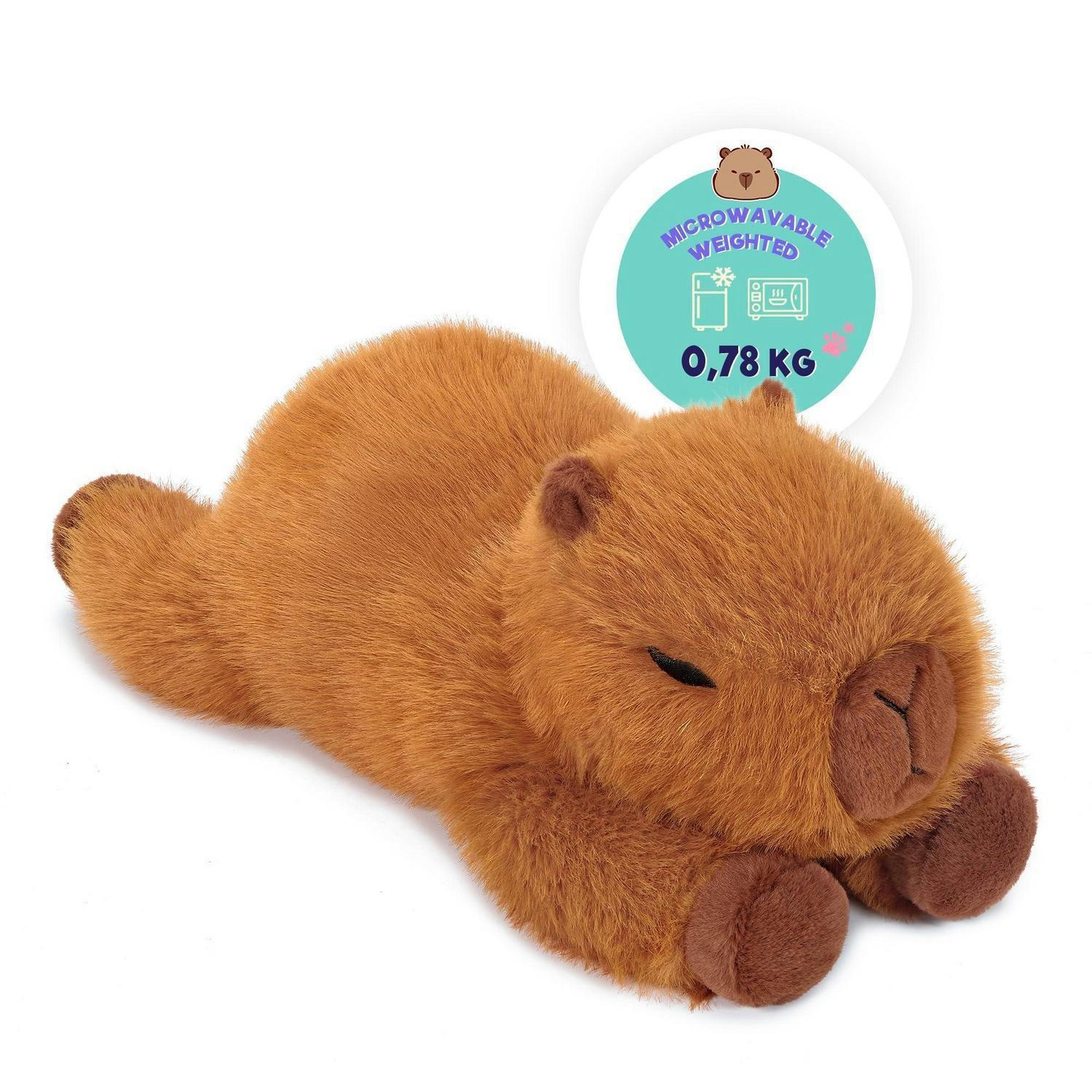 WÄRMEKISSEN Stofftier Capybara 35cm - Braun, Textil (20/40cm)