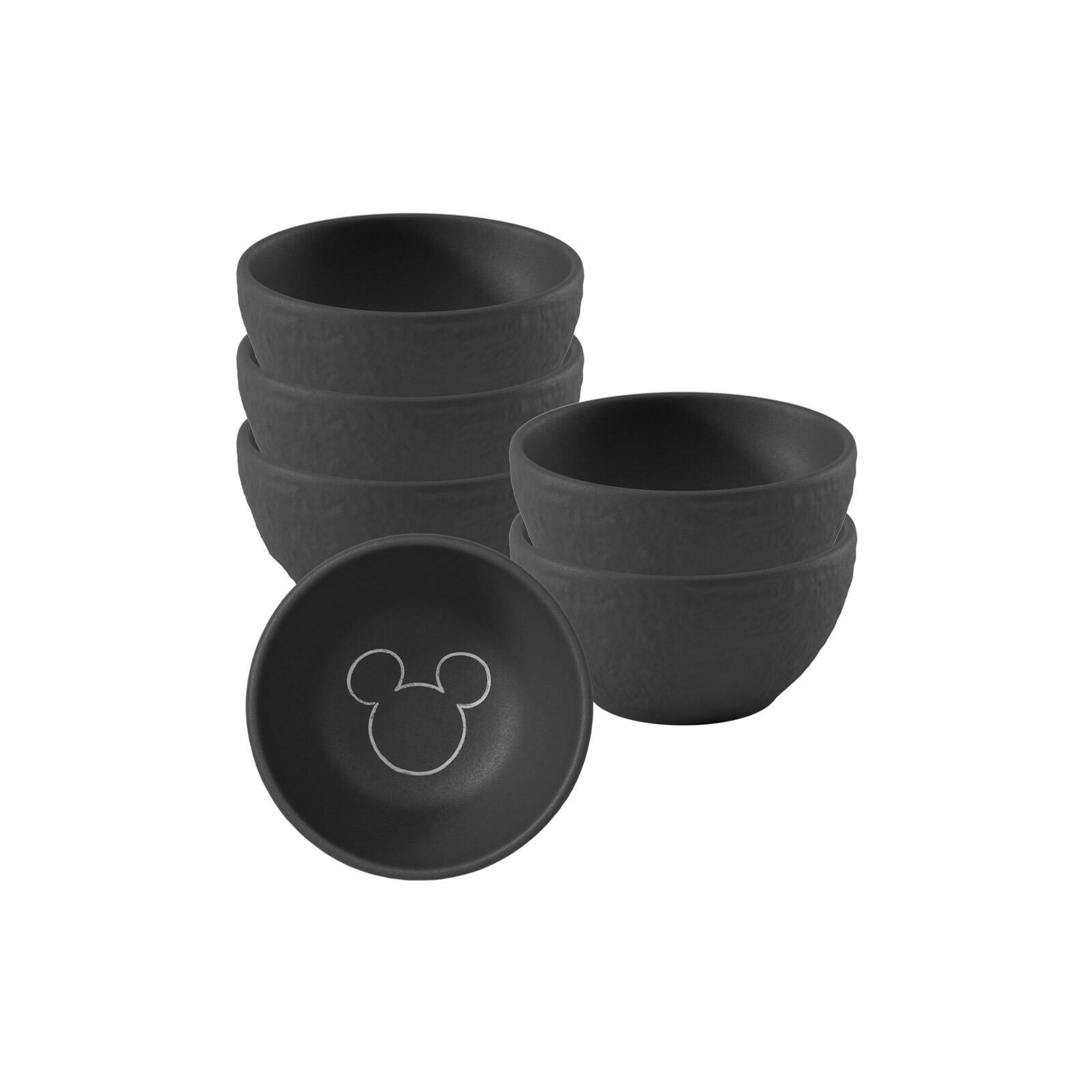 DIPSCHALEN Manufacture Rock - Mickey Mouse schwarz ø 7,7 cm 6er Set - Schwarz, Keramik (7.7cm) - Villeroy & Boch
