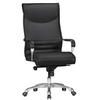 CHEFSESSEL XXL Kunstleder ergonomisch höhenverstellbar bis 150 kg VENGA, Schwarz 61x60x126 cm - Silberfarben/Schwarz, Kunststoff/Textil (61/126/60cm) - KADIMA DESIGN