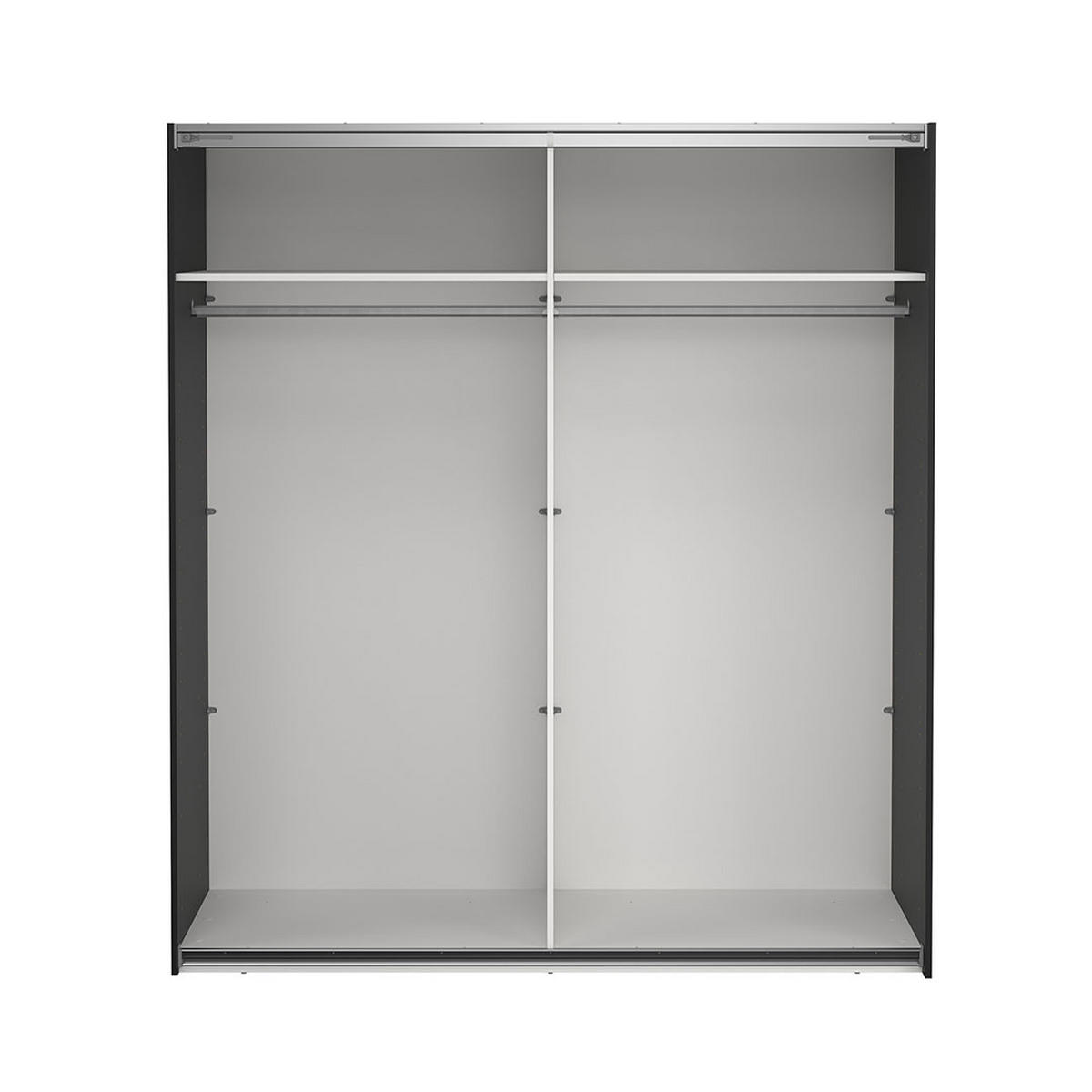 SCHIEBETÜRENSCHRANK, Como, Schwarz, Holzwerkstoff, 179 x 67 x 201 cm - Schwarz, Holzwerkstoff (179/201/67cm) - ebuy24