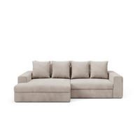 ECKSOFA Paola 3 Sitzplätze Taupe - Taupe, Holz (272/167cm) - Petits-meubles