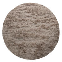 HOCHFLORTEPPICH 120/120 cm Silky 591 - Taupe, Kunststoff (120/120cm) - Paco Home