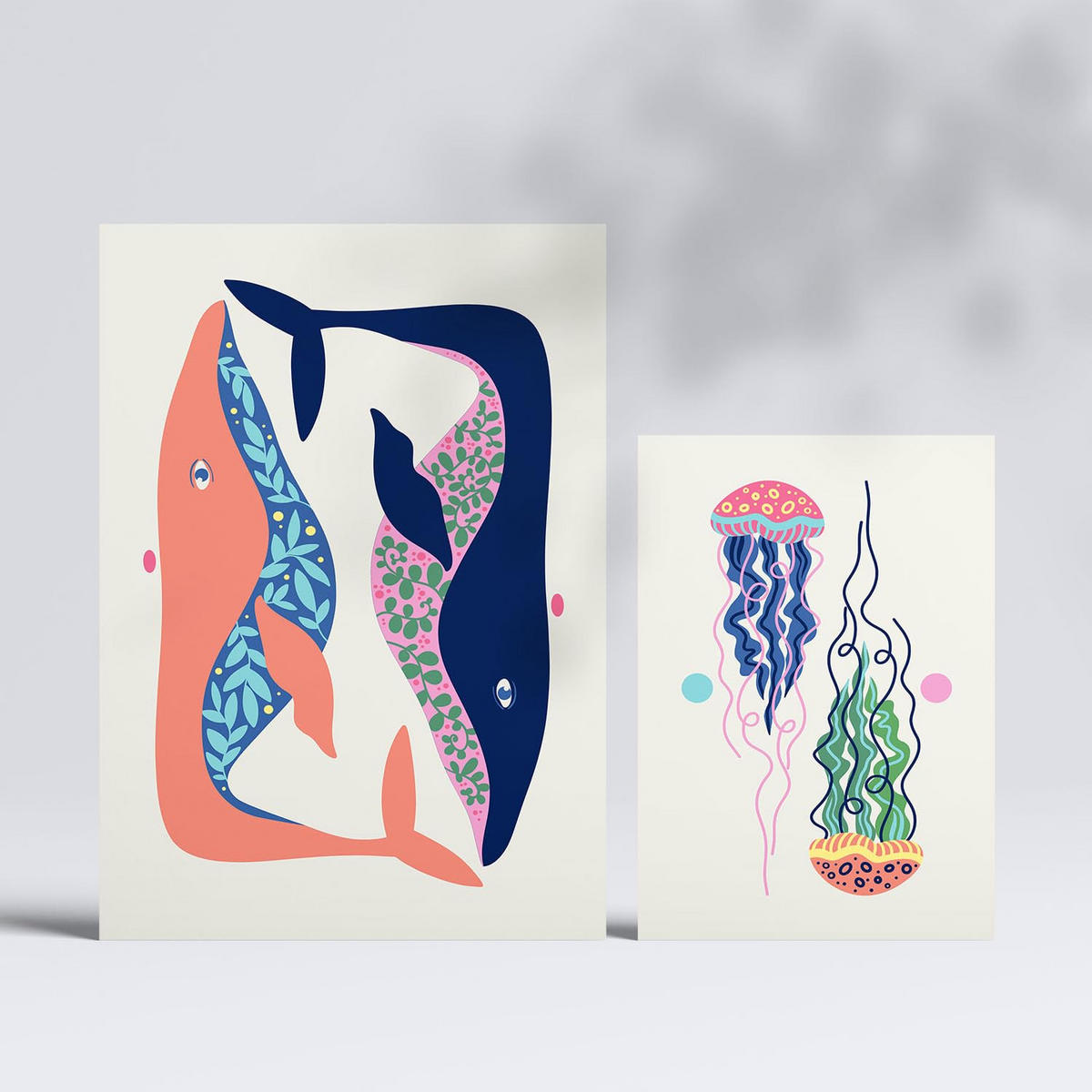 POSTER Set Mit 6 Kreaturen Frames 2 In Tiere Zusammenfassungen A3 & A4 Rahmenlos - Klar, Papier (29/3cm) - Nacnic