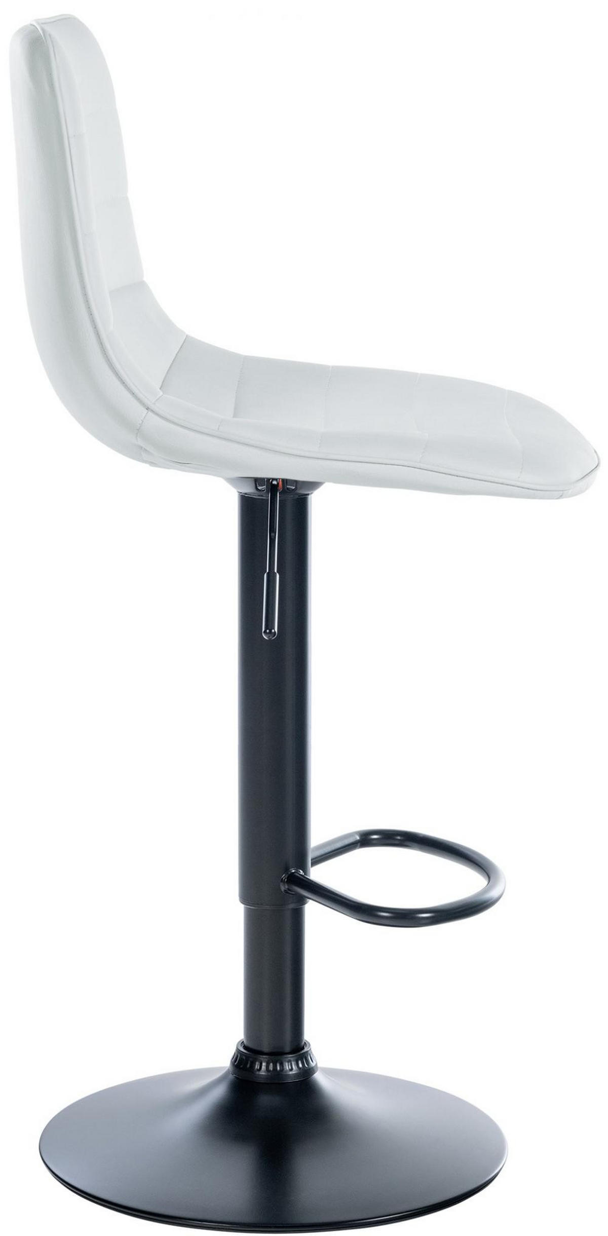 BARHOCKER 2er Set Lederlook weiß - Weiß, Textil/Metall (45/89/46cm) - CLP