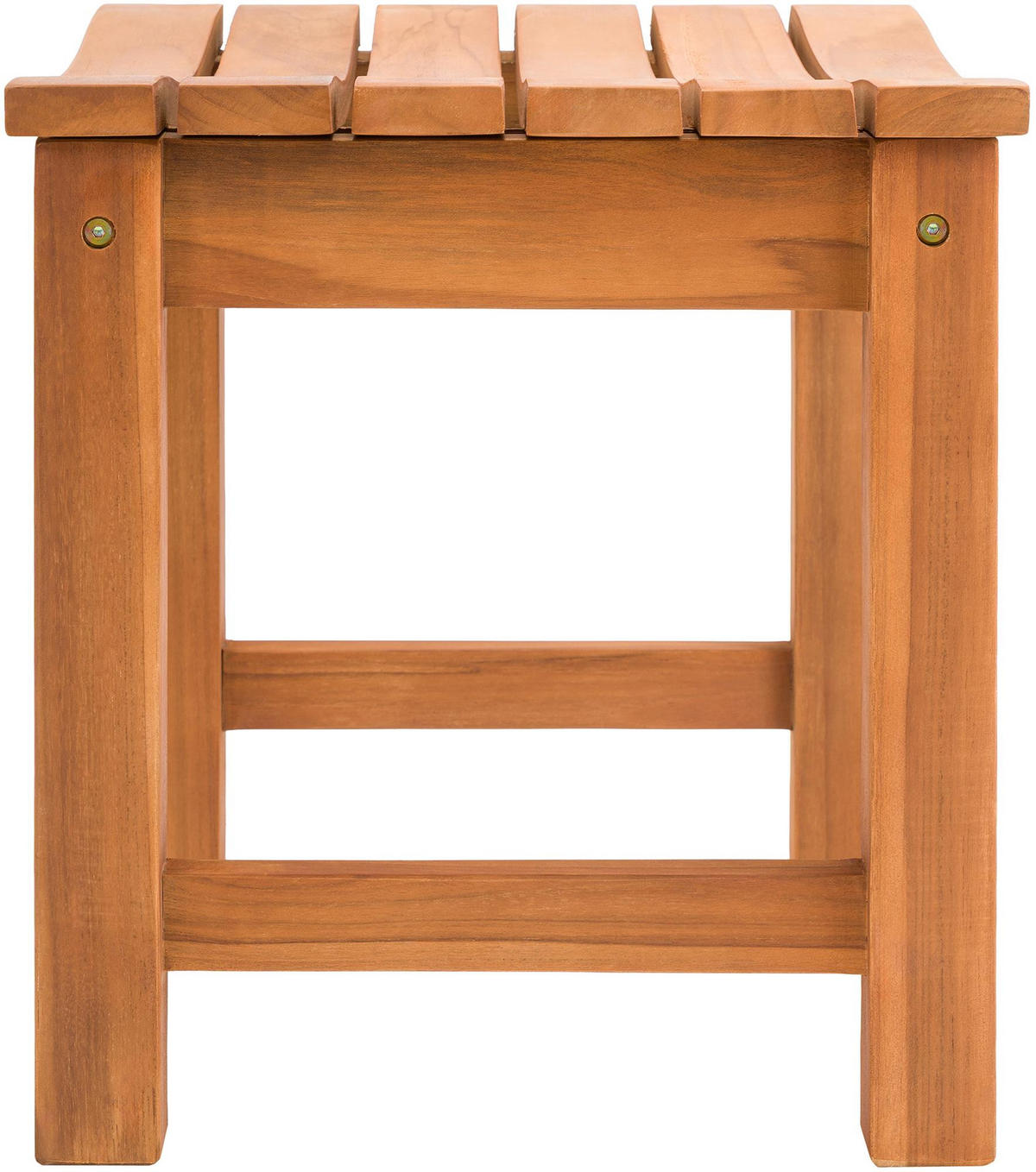 HOCKER Holz Teak - Teakfarben, Holz (51/43/39cm) - CLP