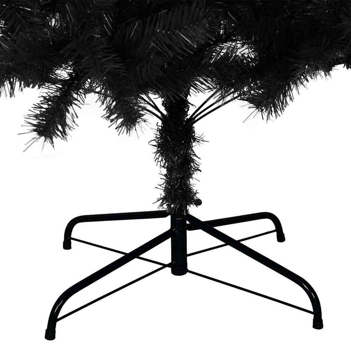 WEIHNACHTSBAUM Künstlicher Mit Ständer Schwarz 180 Cm Pvc - Schwarz, Kunststoff (180cm) - vidaXL