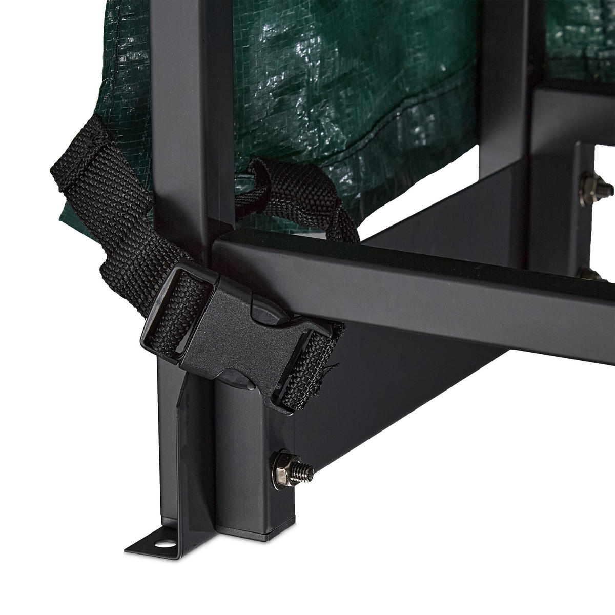 SUPORT negru verde închis pentru lemne cu husă 202 cm - verde închis, material plastic/metal (202/111/30cm) - Relaxdays