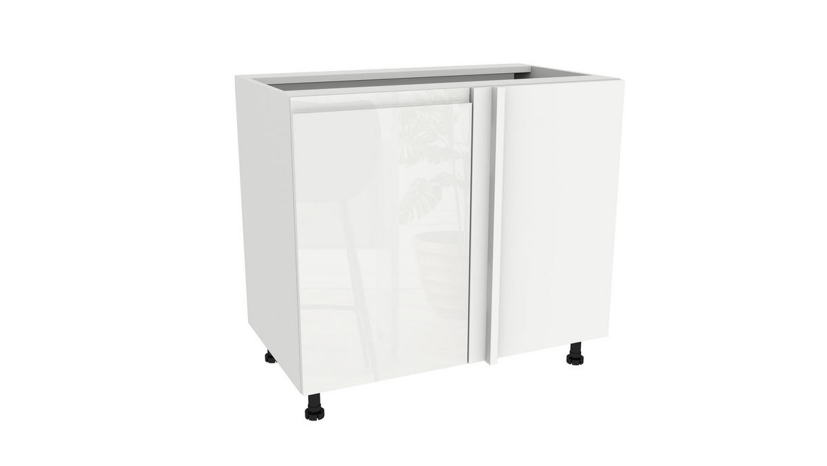 WINKELKÜCHE 240x180 cm mit Arbeitsplatte - SIMPLY Z12 - in Weiß Hochglanz / Weiß - Weiß Hochglanz, Holz/Holzwerkstoff (420/212/53cm)