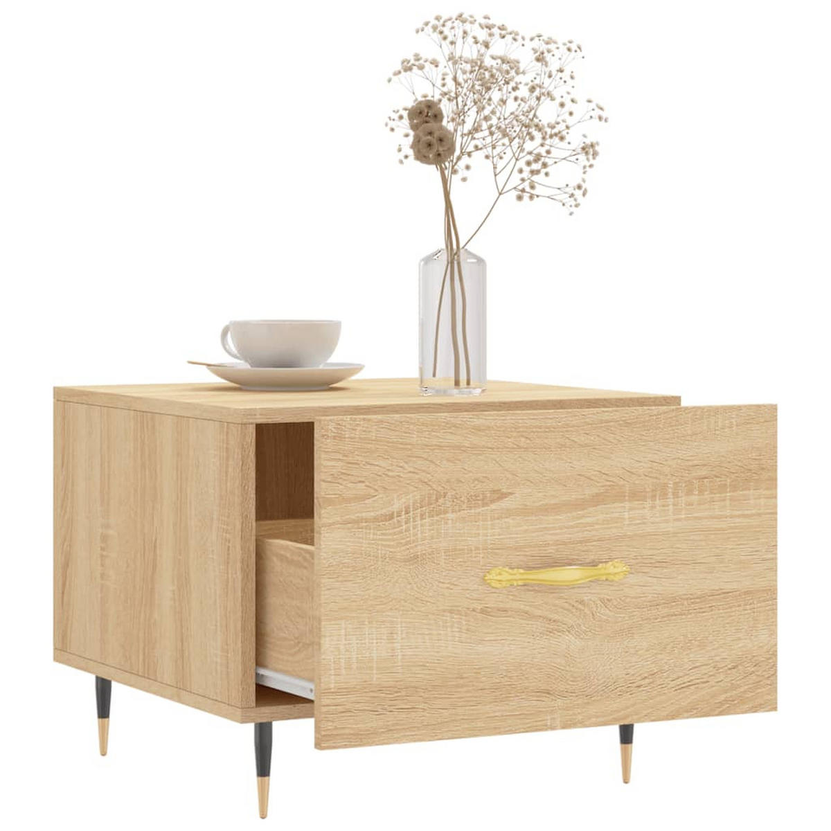 COUCHTISCH Sonoma-Eiche 50x50x40 cm Holzwerkstoff - Braun, Holzwerkstoff (50/50/40cm) - furnicato