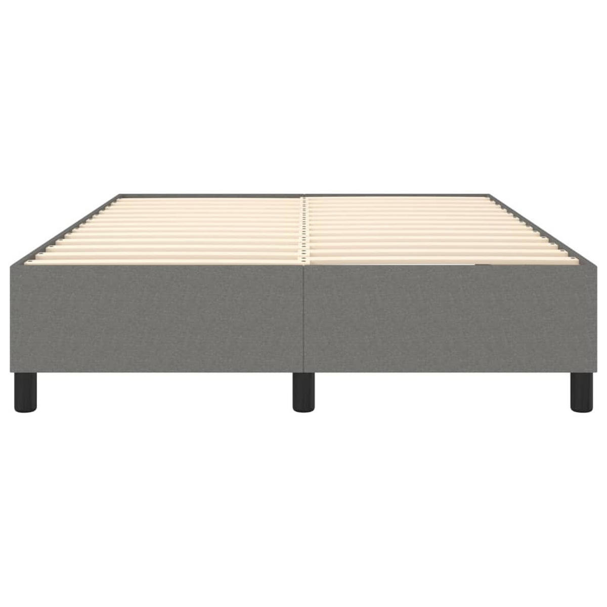 BOXSPRINGBETTGESTELL Dunkelgrau 140/200 Cm Stoff - Dunkelgrau, Textil (140/200cm) - vidaXL
