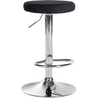 BARHOCKER Pontius Samt chrom schwarz - Chromfarben/Schwarz, Textil/Metall (38.5/81/38.5cm) - TPFLiving