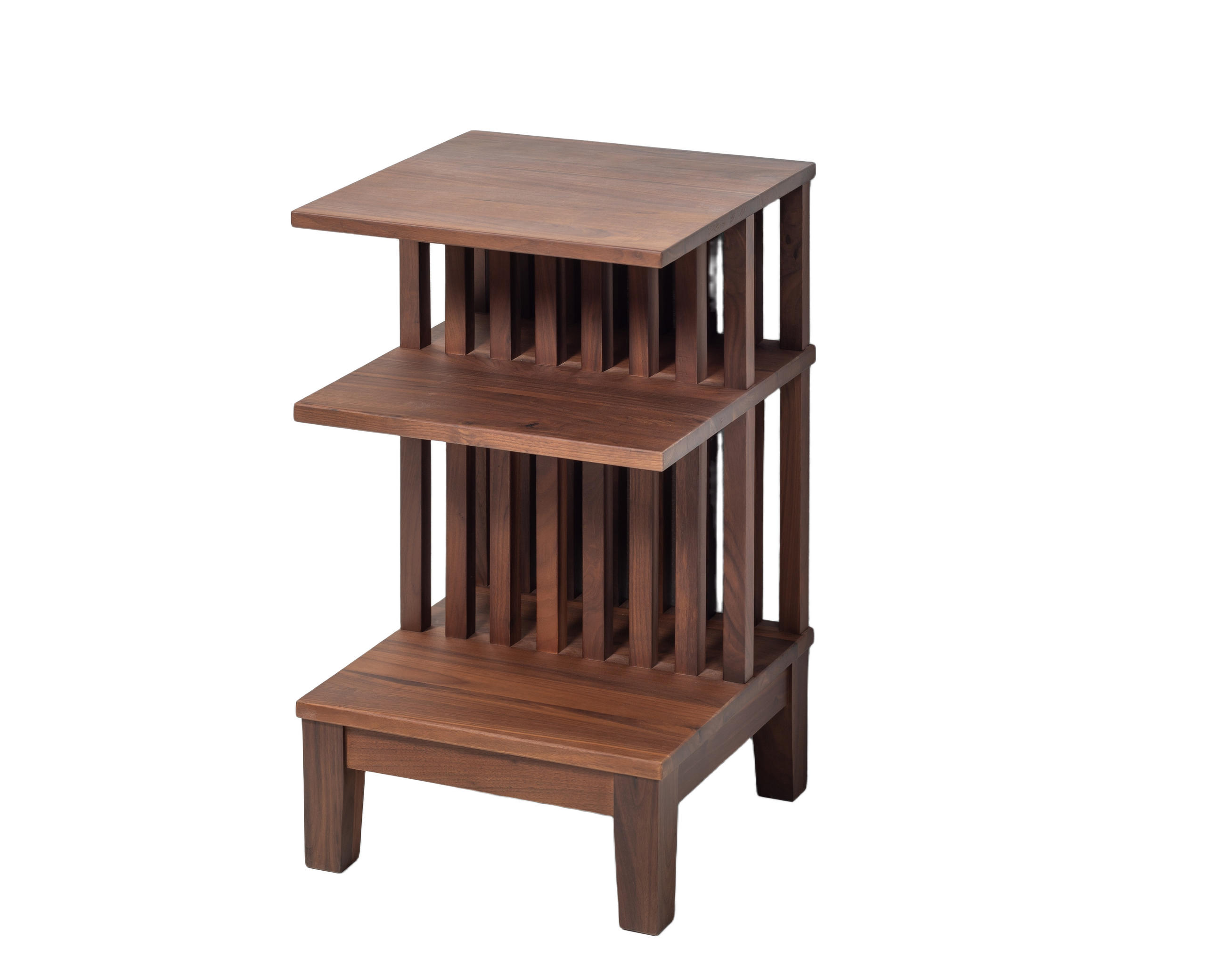 NACHTTISCH Celine, Natur massives Walnussholz - Braun, Holz (37.5/65/37.5cm) - WOODEK