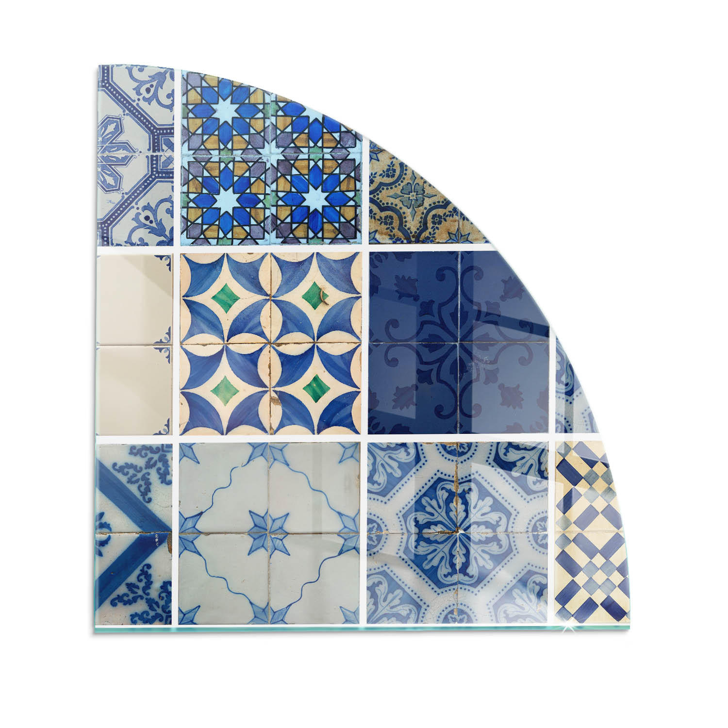 ArtPrintCave Glasplatte Blau 100x100x0.4 cm
