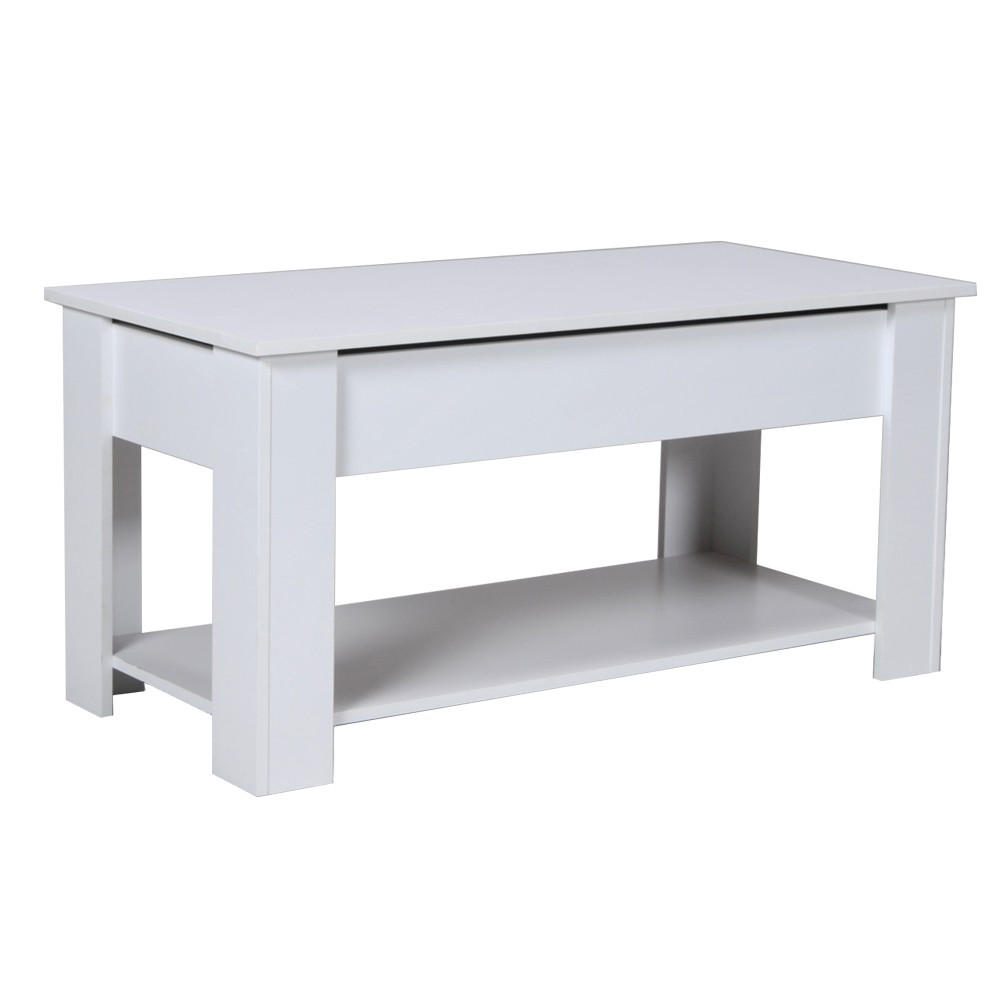COUCHTISCH UTAH / 100x50cm - Weiß - Weiß, Holzwerkstoff (104/62/74cm) - Weber Industries
