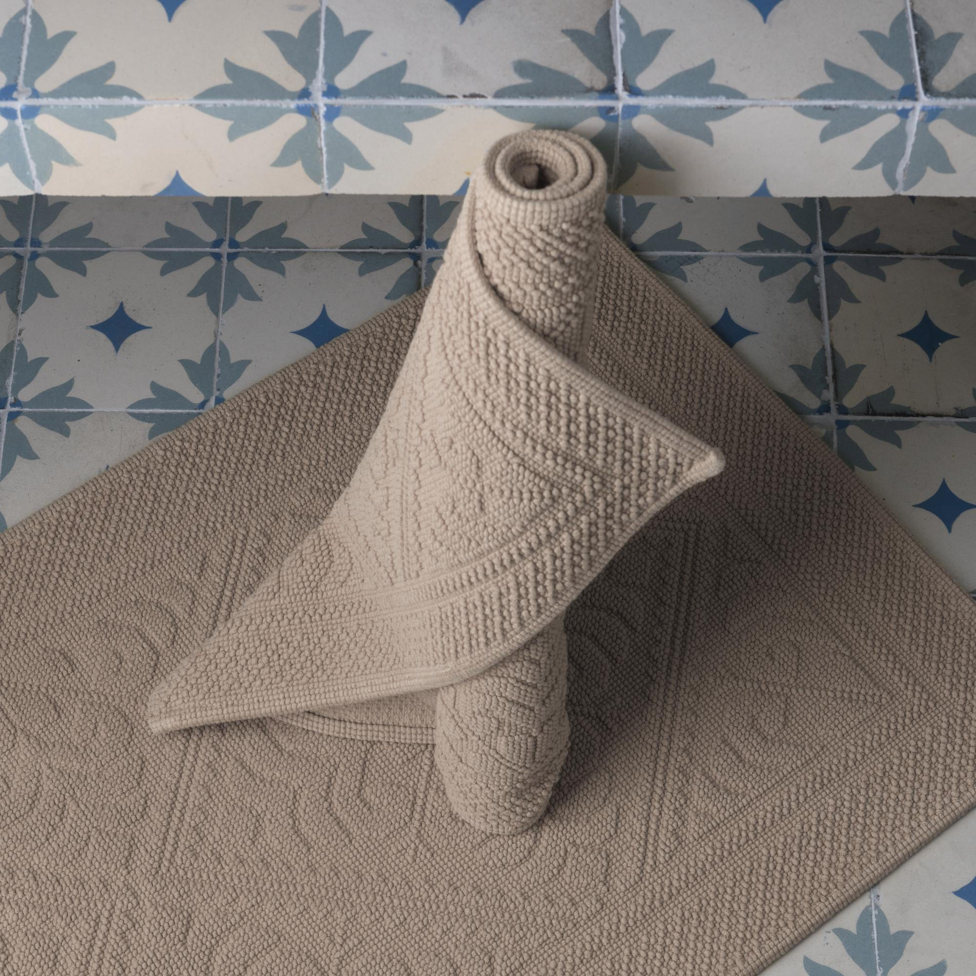 BADEMATTE Enzo leinen 54 x 110 cm - Taupe, Textil (54/110cm) - Vivaraise