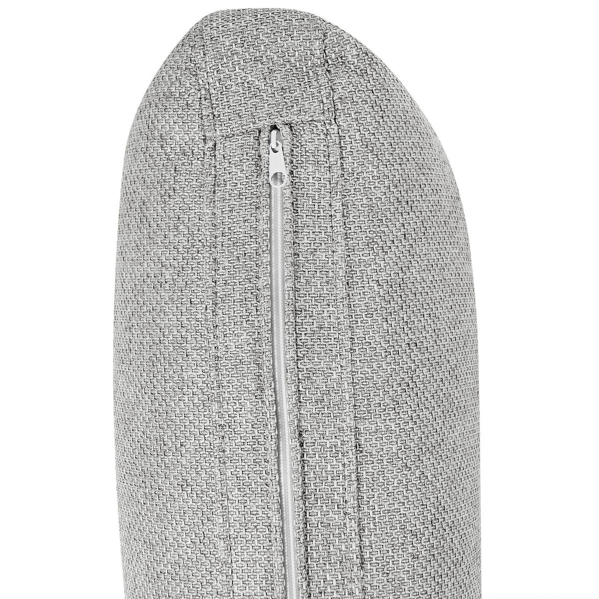 ČALOUNĚNÉ LEHÁTKO CHAISE LONGUE Umělý len Šedé Yuri - černá/tmavě šedá, textil (111/88/151cm) - Beliani