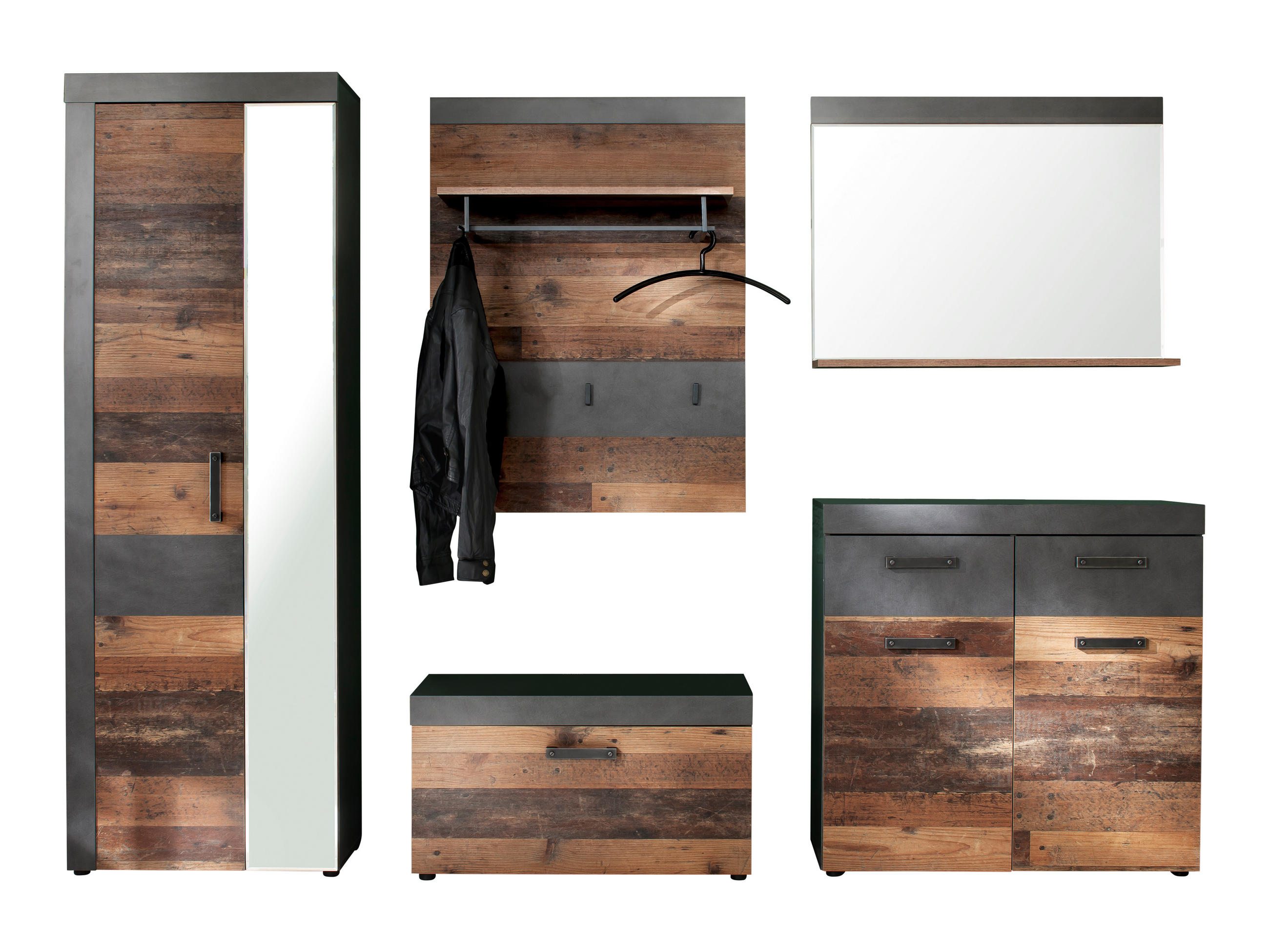 GARDEROBE Braun - Braun, Holzwerkstoff (265/192/37cm) - ebuy24