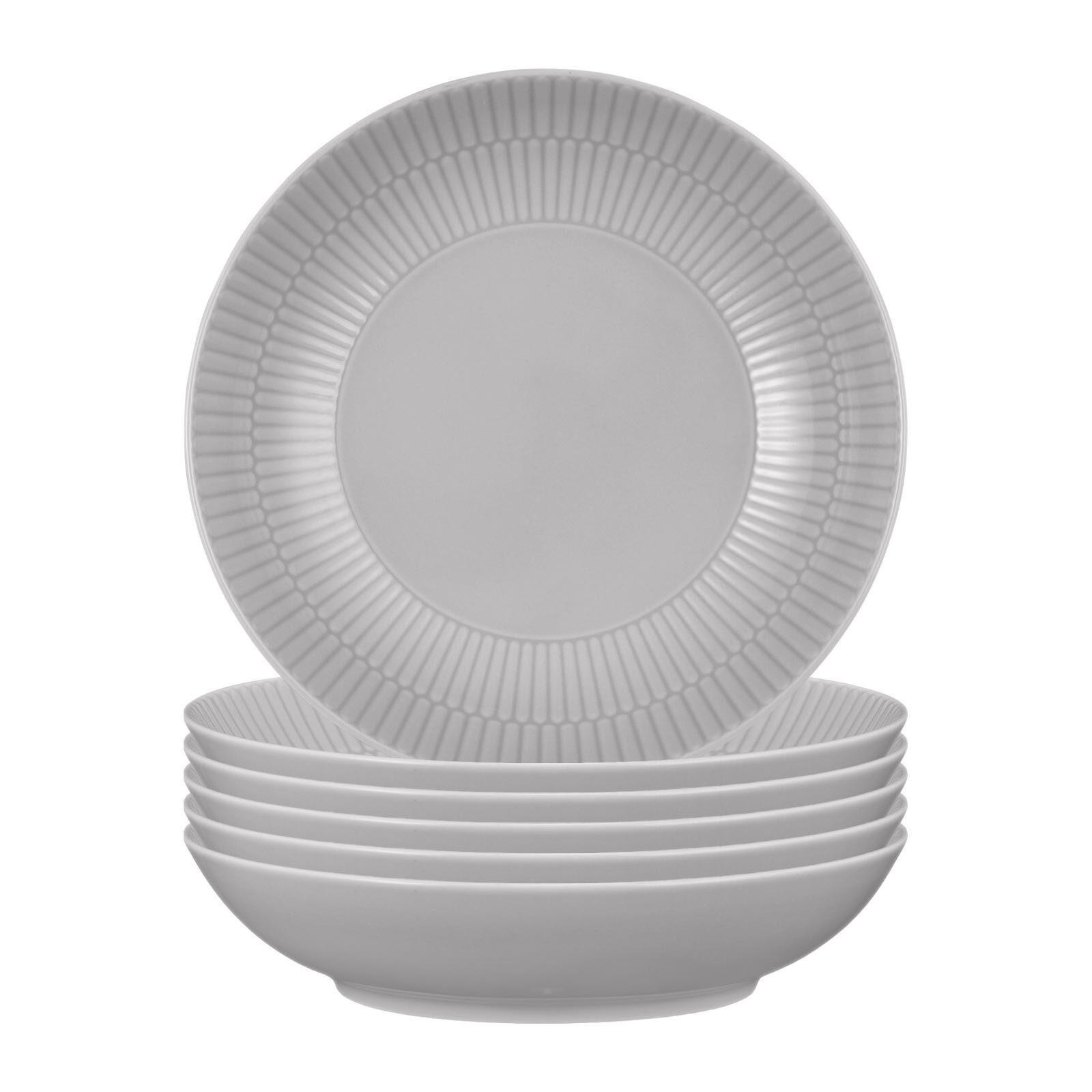SUPPENTELLER Amina Silbergrau ø 21,2 cm 6er Set - Grau, Keramik (21.2cm) - Seltmann Weiden